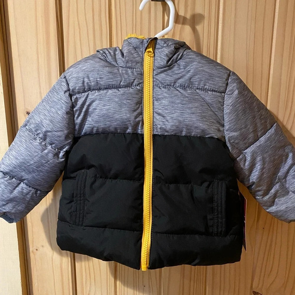 Swiss Tech gray/black puffer jacket size 12 month NWT - Picture 1 of 5